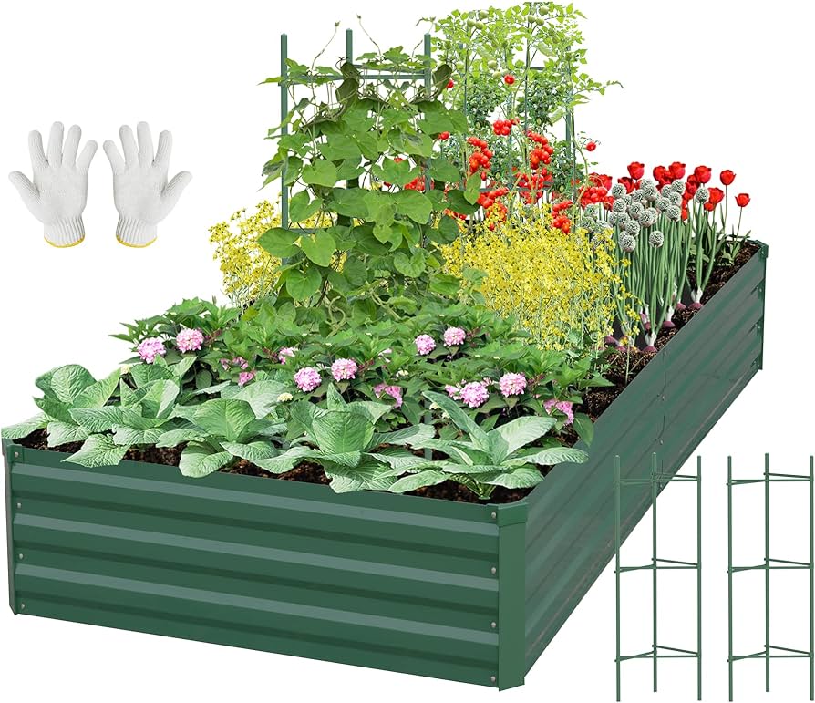Amazon.com: SONFILY Raised Garden Bed Outdoor,Raised Garden Bed .