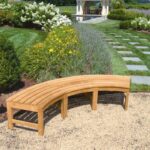 Teak Curved Outdoor Bench - Circa Curved Backless Ben