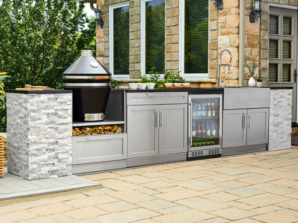 Outdoor Kitchen Signature Series 11 Piece Cabinet Set with Dual .