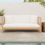 Natural Wood Outdoor Daybed | West E