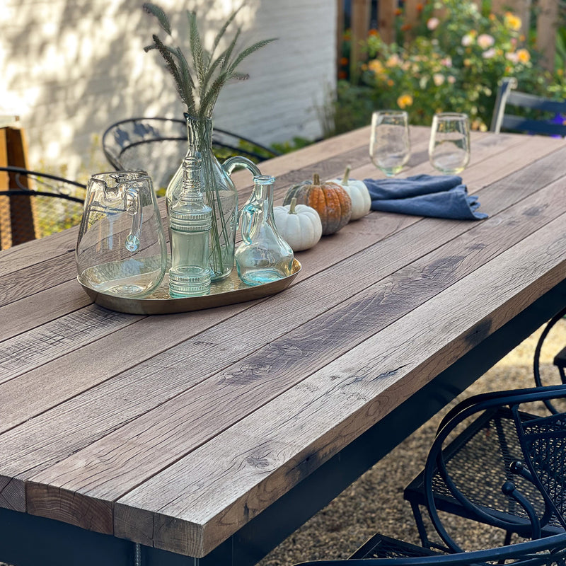Steel Frame Outdoor Dining Table – What WE Ma