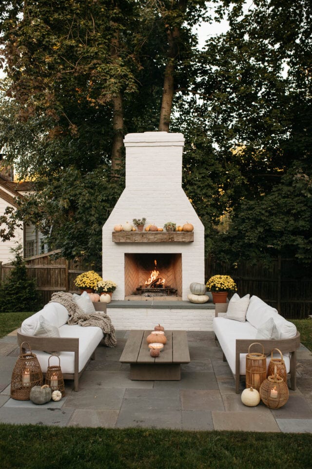 Our Outdoor Fireplace - Styled Snapsho
