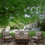 Get Modern 4-piece Eucalyptus Wood Outdoor Patio Furniture Lounge .