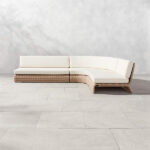 Foss Woven 3-Piece Modern Outdoor Sectional Sofa + Reviews | C