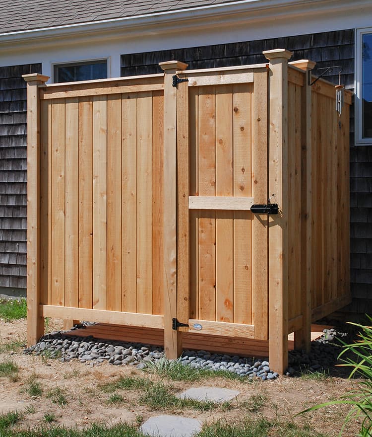 Outdoor Shower Kit Enclosures | Cedar | Wall Mount Showe