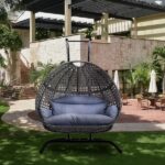 Trustmade Luxury Double Seat Porch Swings Chair with Cushion MWTF .