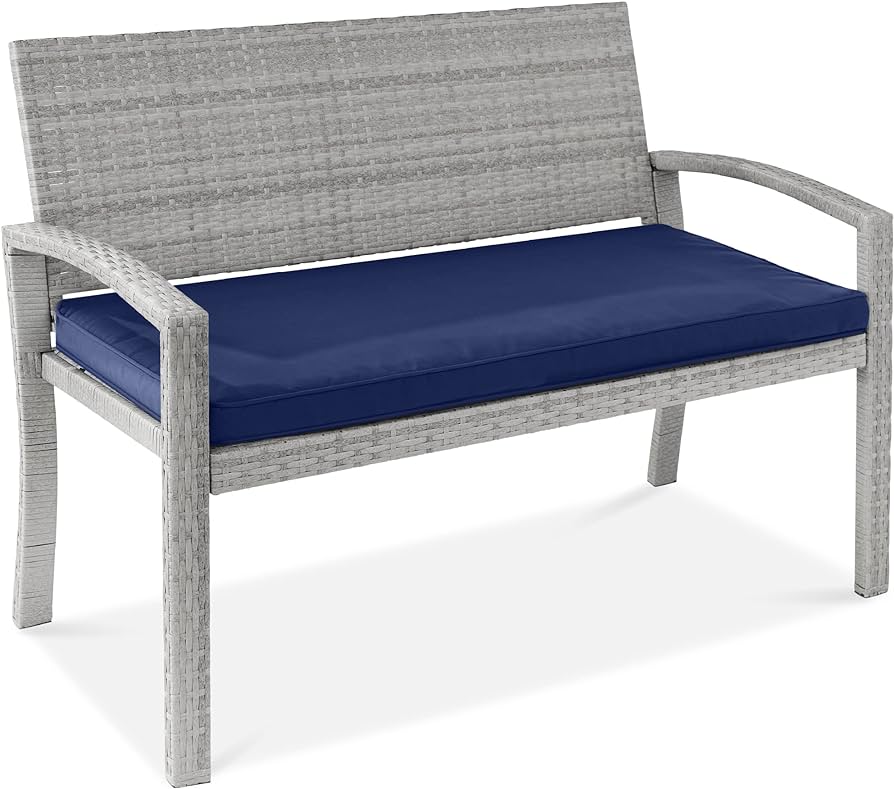 Amazon.com : Best Choice Products Outdoor Bench 2-Person Wicker .