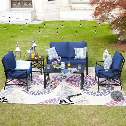 5pc Metal Loveseat Patio Conversation Set - Patio Festival : Targ