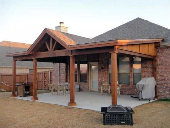 Top 60 Patio Roof Ideas - Covered Shelter Designs | Rustic patio .