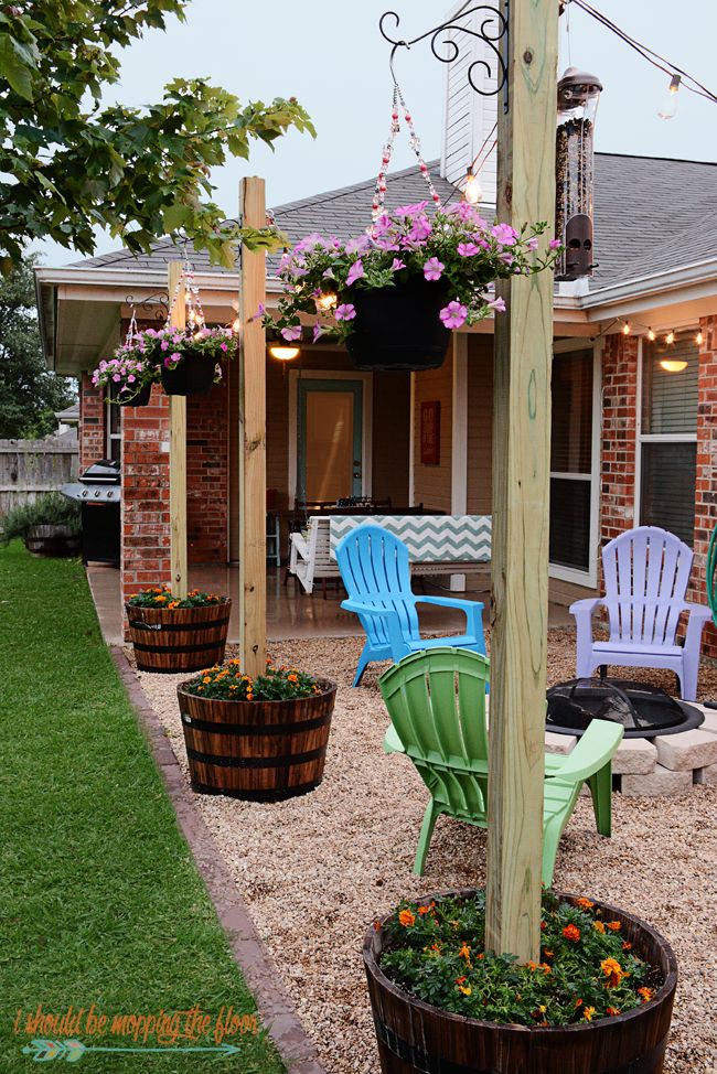 How to Create Sturdy Planted Posts and a DIY Patio Area within any .