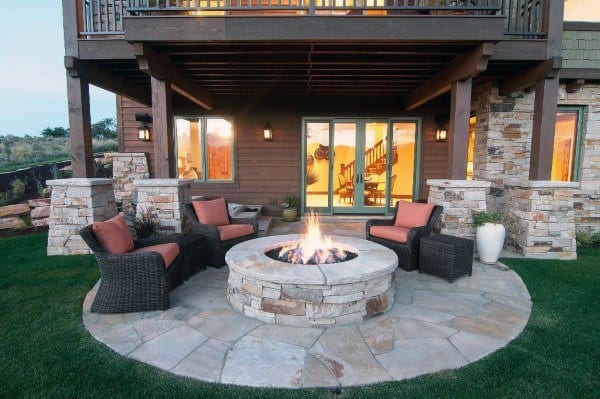 Best Fire Pit Ideas – Heated Backyard Retreat Designs – Natural .