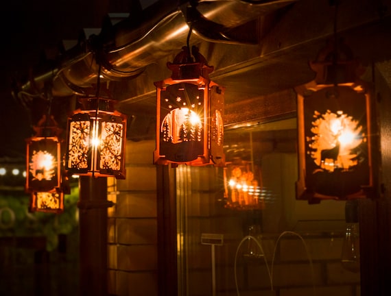 6 Porch or Patio Decoration Lanterns for String Lights in a Set .