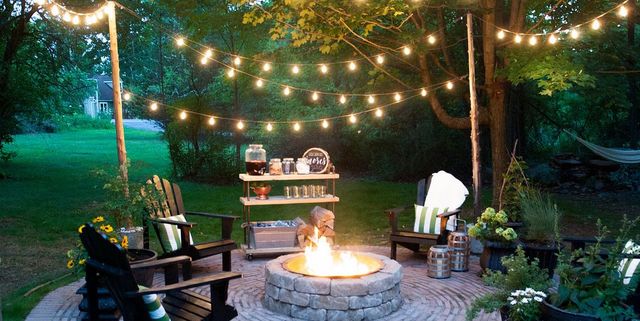 24 Backyard Lighting Ideas - How to Hang Outdoor String Ligh