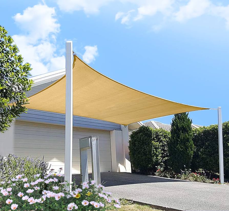 Amazon.com : Outdoor Sun Shade Sail Canopy, 10' x 14' Rectangle .