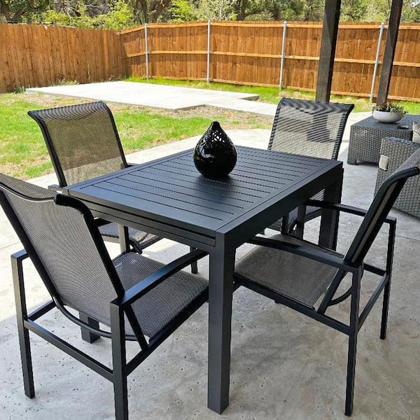 Amagenix 5-Pieces Outdoor Dining Set Steel Patio Furniture 38 in .
