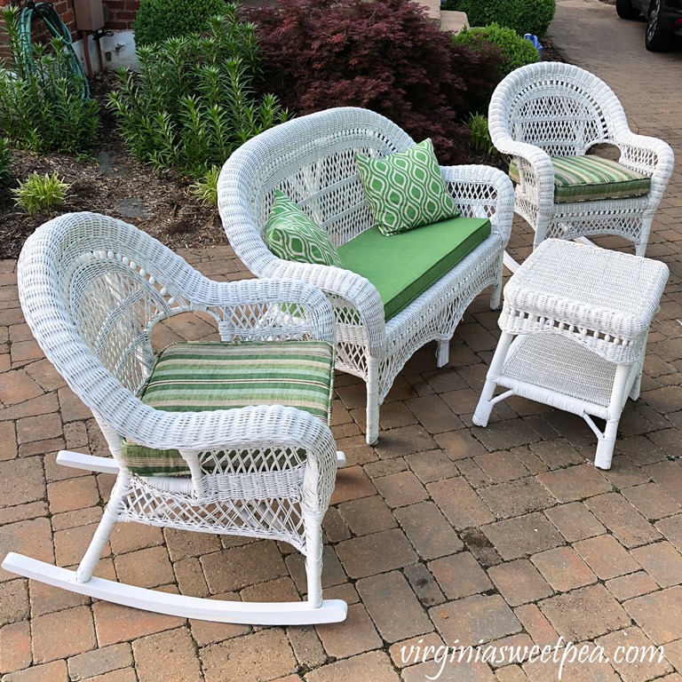 Wicker Porch Furniture Makeover - Sweet P