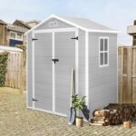 Amazon.com : Seizeen 6x4.4ft Outdoor Resin Storage Shed with .