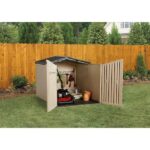 Rubbermaid 6 ft. 6 in. x 5 ft. Slide-Lid Resin Shed 1800005 - The .