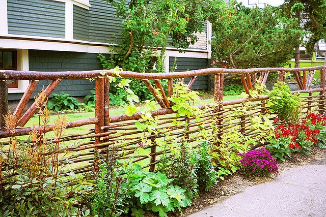 Rustic Fence | Rustic fence, Rustic garden fence, Fence landscapi