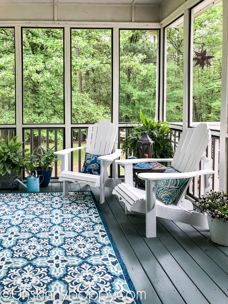 Screened-in Back Porch Decorating Ideas with Swinging Day B