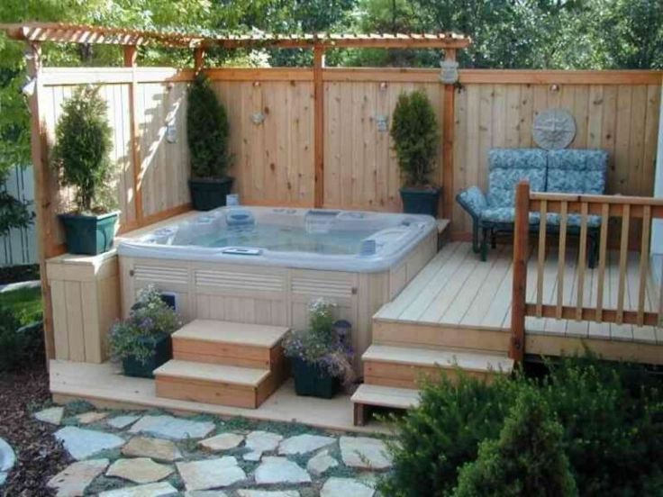 Outdoor Hot Tub Landscaping Ide