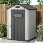 Aoxun 4' x 4' Resin Outdoor small Storage Shed, Plastic Storage .
