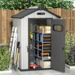Aoxun 4' x 4' Resin Outdoor small Storage Shed, Plastic Storage .