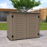 KINYING Small Horizontal Storage Sheds,26 cu.ft Resin Outdoor .