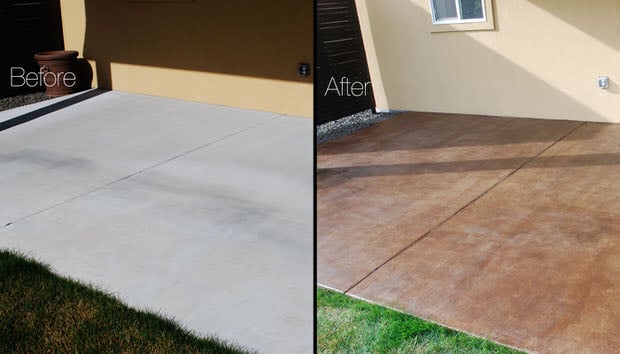 How to Stain a Concrete Patio (Easy DIY Project) • The Garden Glo